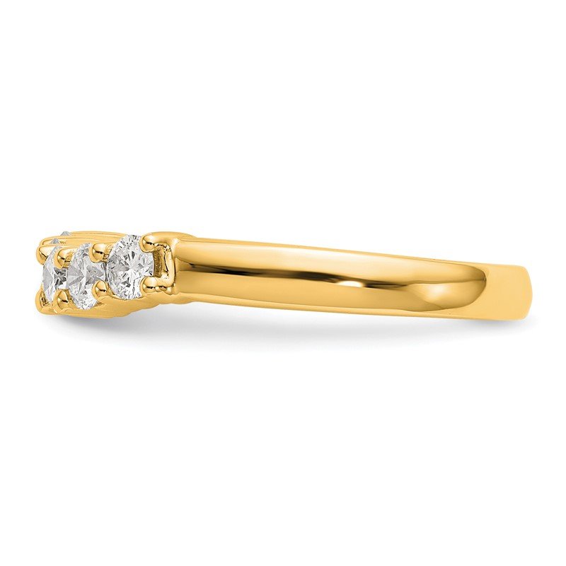 14K White Gold 7/8 carat Lab Grown Diamond VS/SI  D E F  5 Stone Band