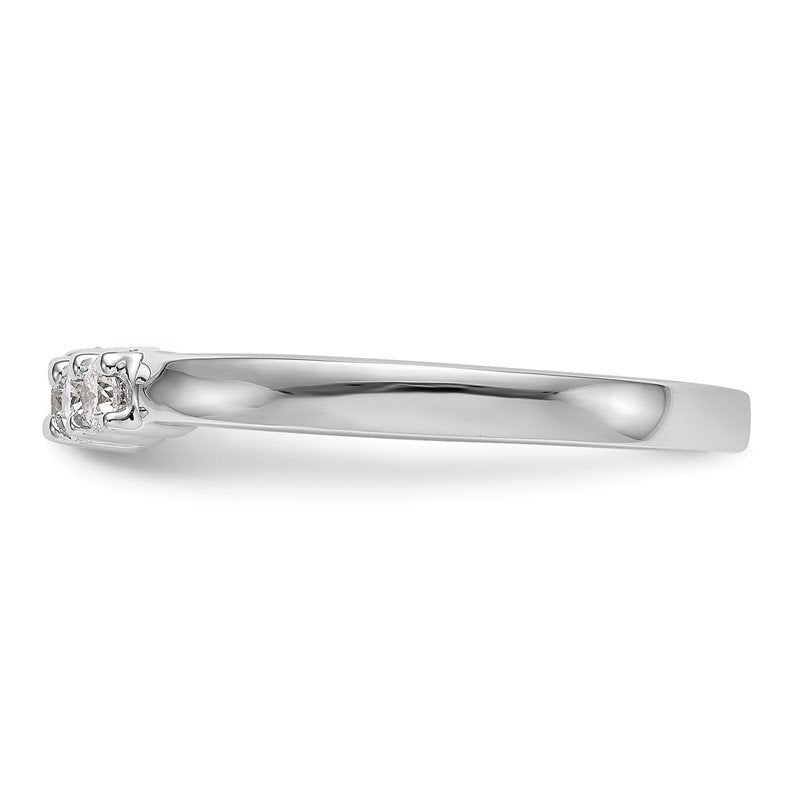 14K White Gold 7/8 carat Lab Grown Diamond VS/SI  D E F  5 Stone Band