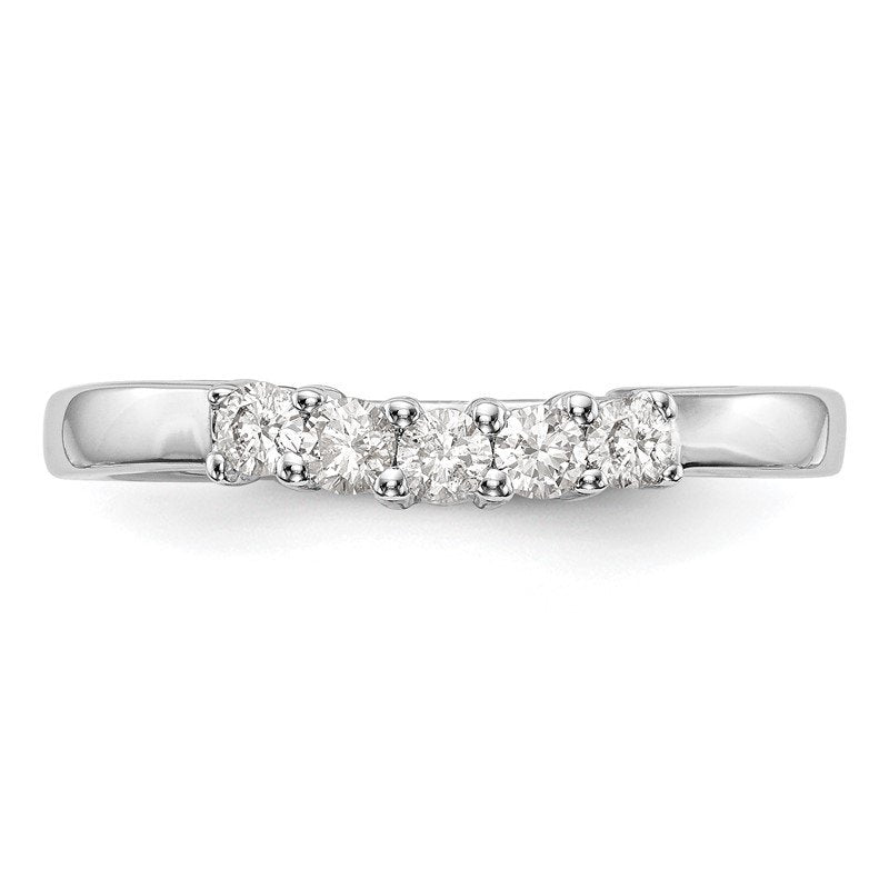 14K White Gold 7/8 carat Lab Grown Diamond VS/SI  D E F  5 Stone Band