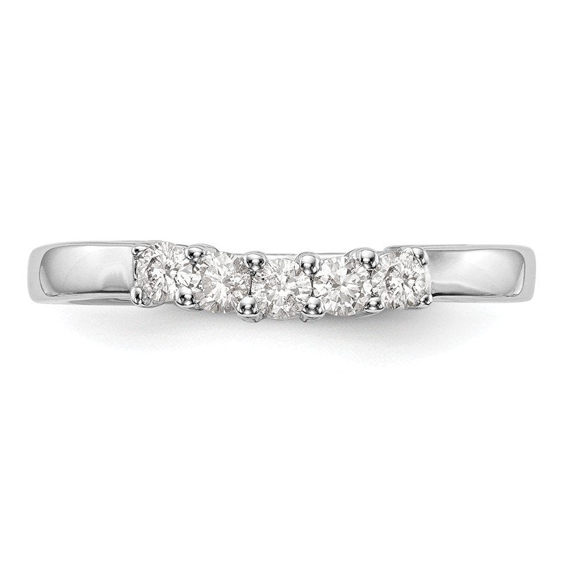 14K White Gold 7/8 carat Lab Grown Diamond VS/SI  D E F  5 Stone Band