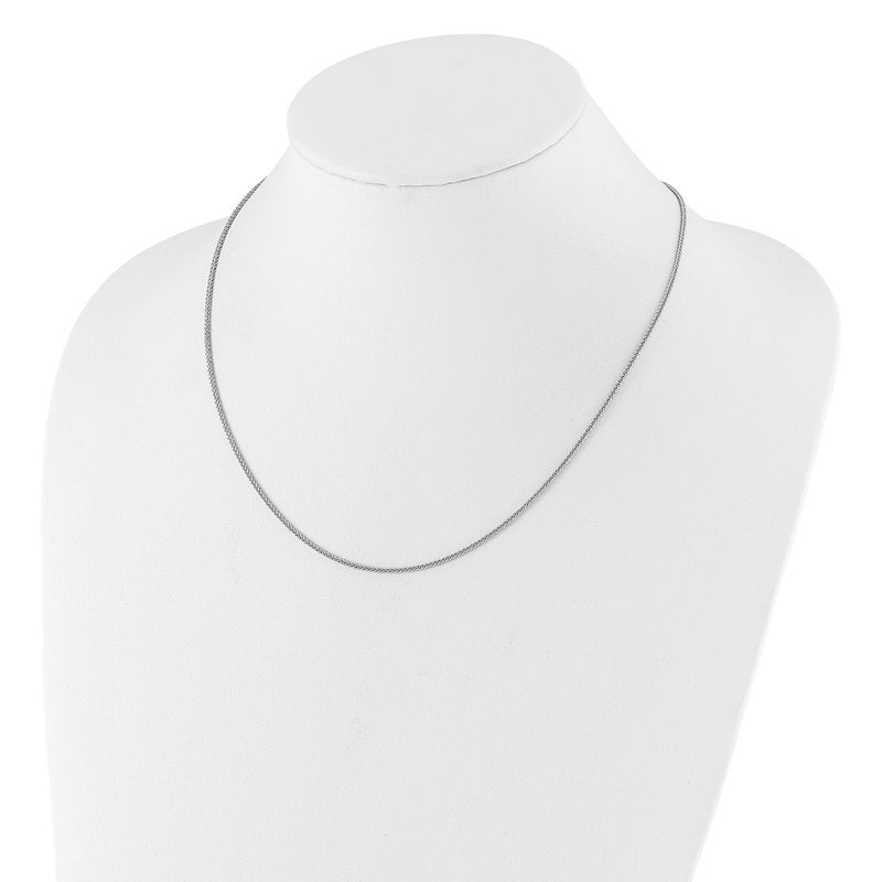 Sterling Silver RH-plated Adjustable Wheat Chain Anklet
