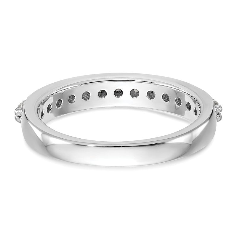14K White Gold 1/2 carat Lab Grown Diamond VS/SI  D E F  Wedding Band