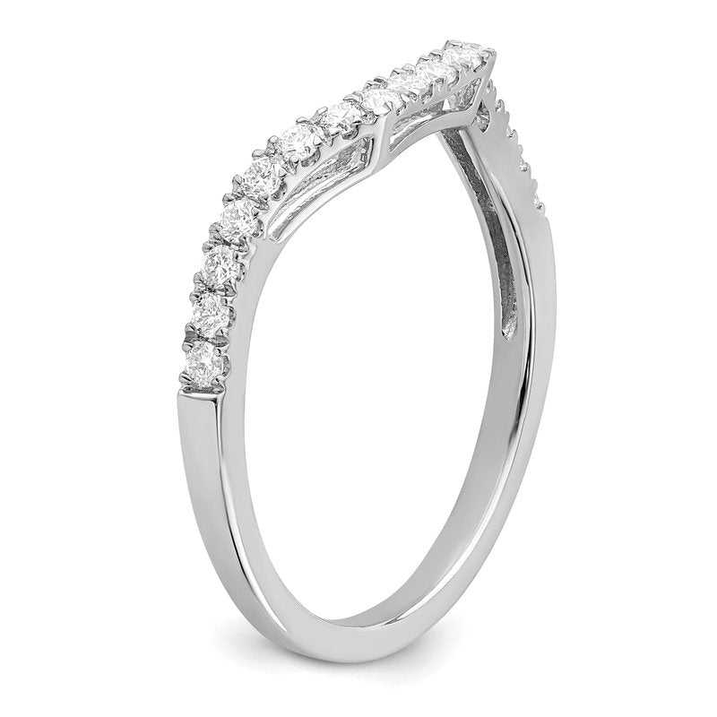14K White Gold 1/5 carat Lab Grown Diamond VS+ F+ Complete Wedding Band