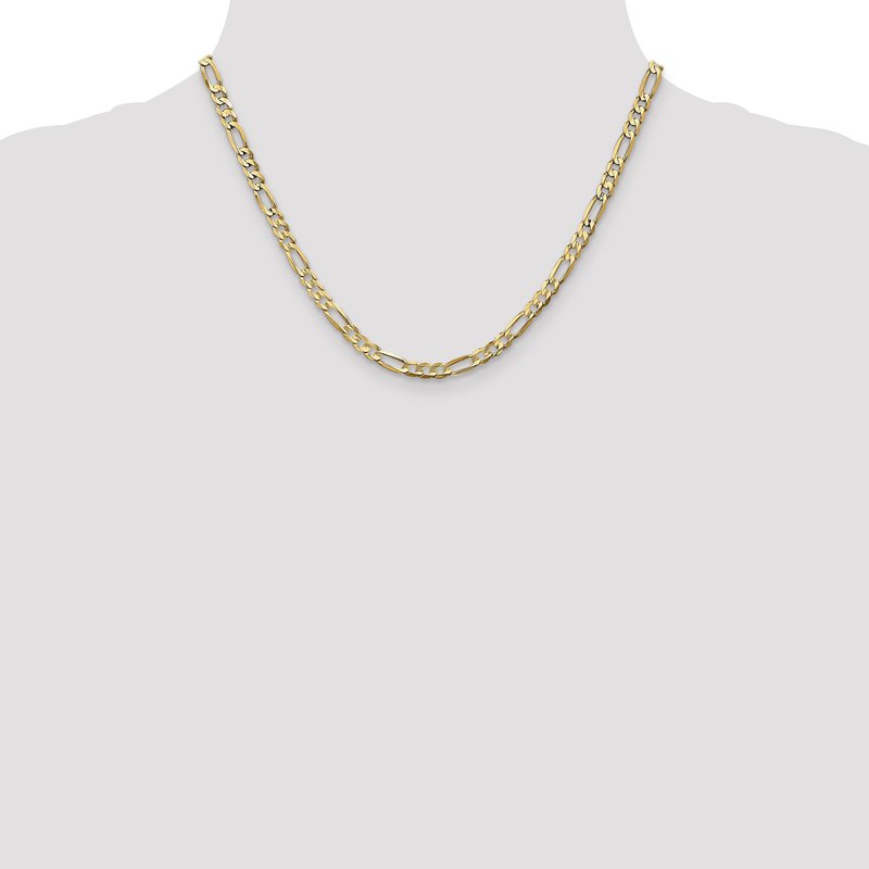 10K 4.5mm Concave Figaro Chain