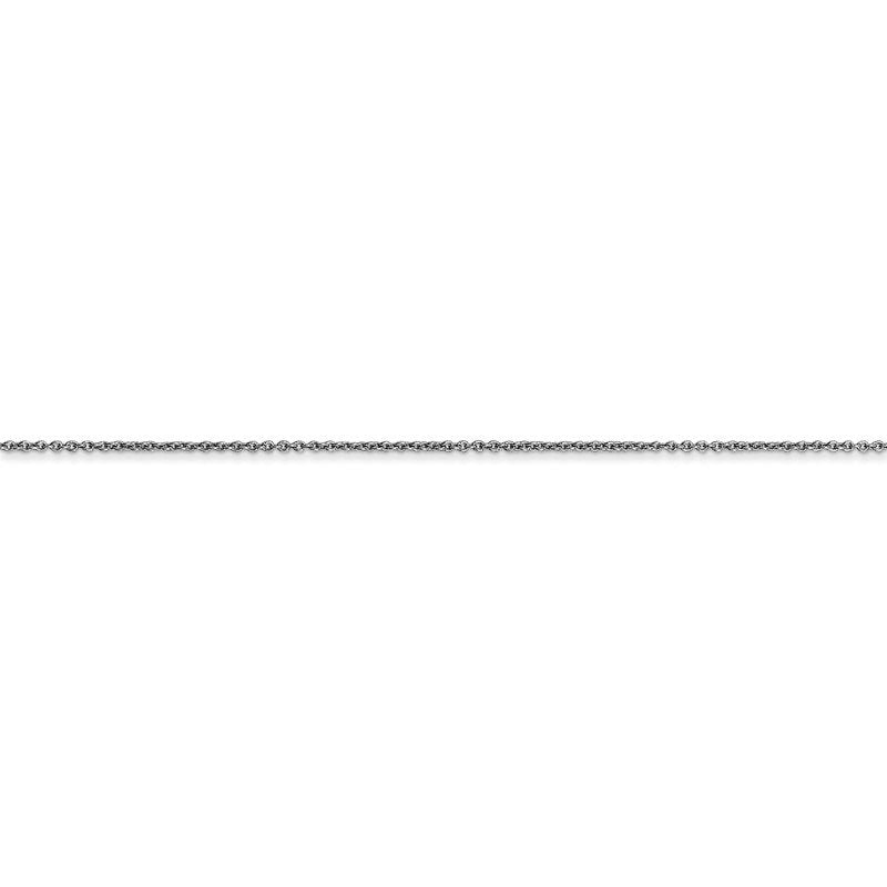 14K White Gold 14 inch .75mm Cable with Spring Ring Clasp Pendant Chain