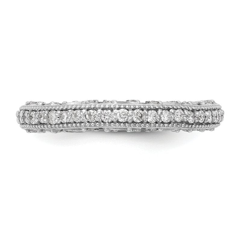 14K White Gold 1/2 carat Lab Grown Diamond VS/SI  D E F  Wedding Band