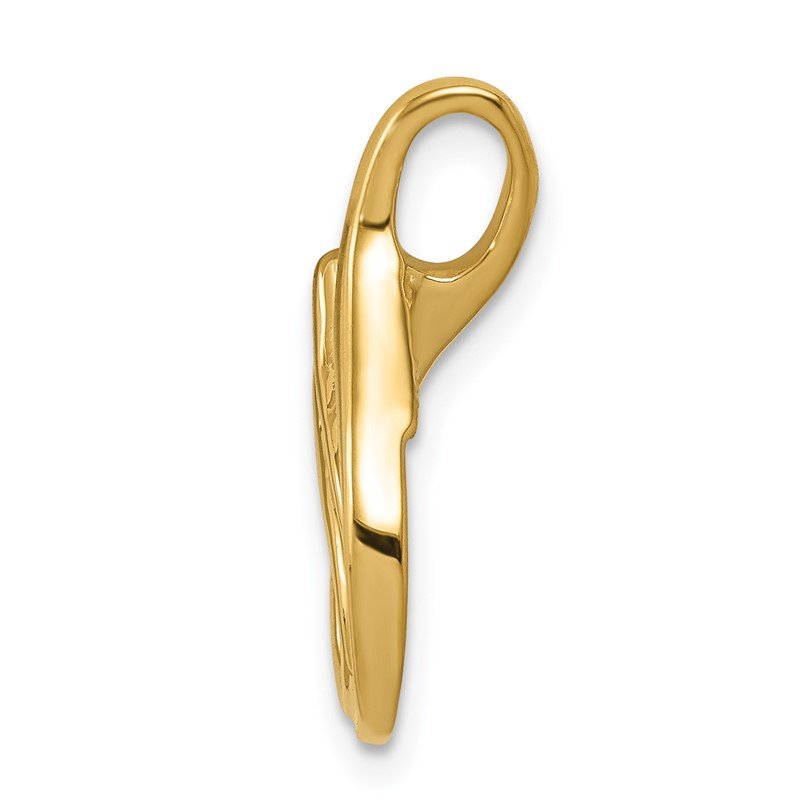 14k Polished Slide Fits up to 2mm Regular/4mm Fancy or Reversible Omega