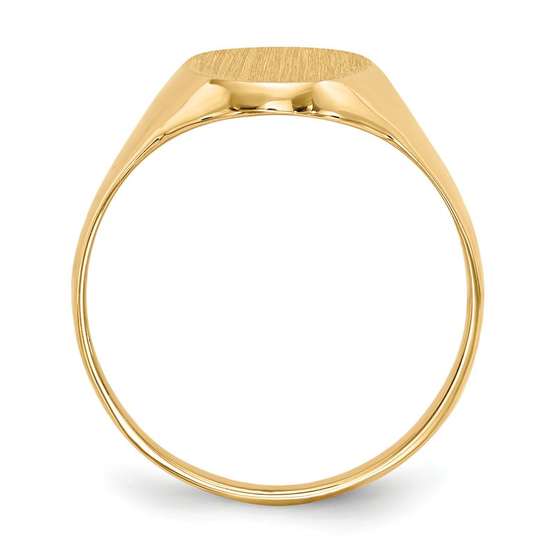 14k 8.5x14.0mm Closed Back Signet Ring