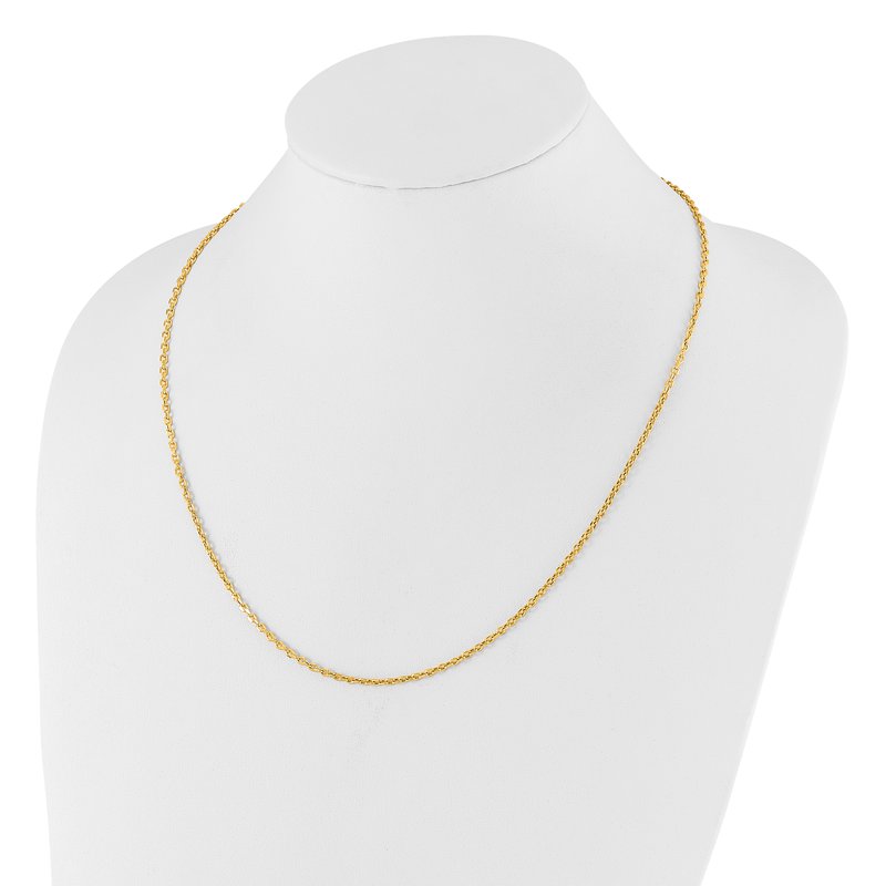 14K Adjustable 2.5mm Semi-Solid D/C Cable Chain