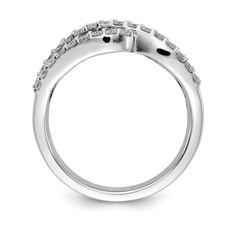14k White Gold Emerald Diamond Ring