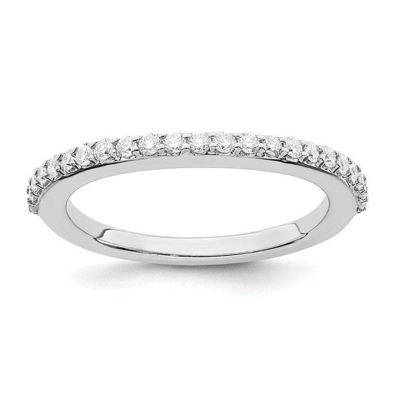 14K White Gold 1/4 carat Lab Grown Diamond VS/SI  D E F  Wedding Band