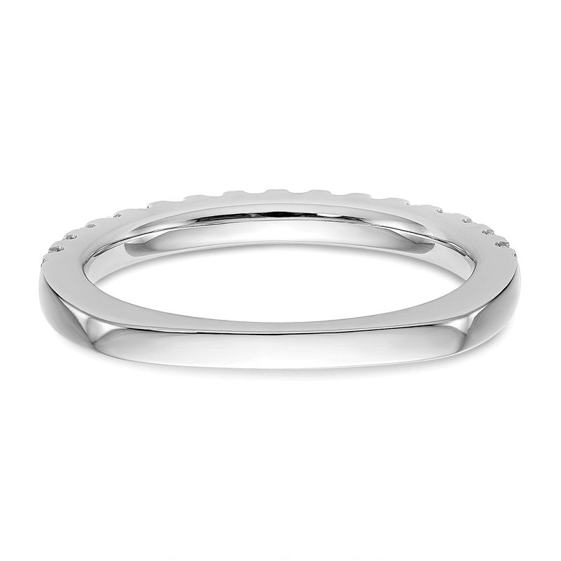 14K White Gold 3/8 carat Lab Grown Diamond VS+ F+ Complete Wedding Band
