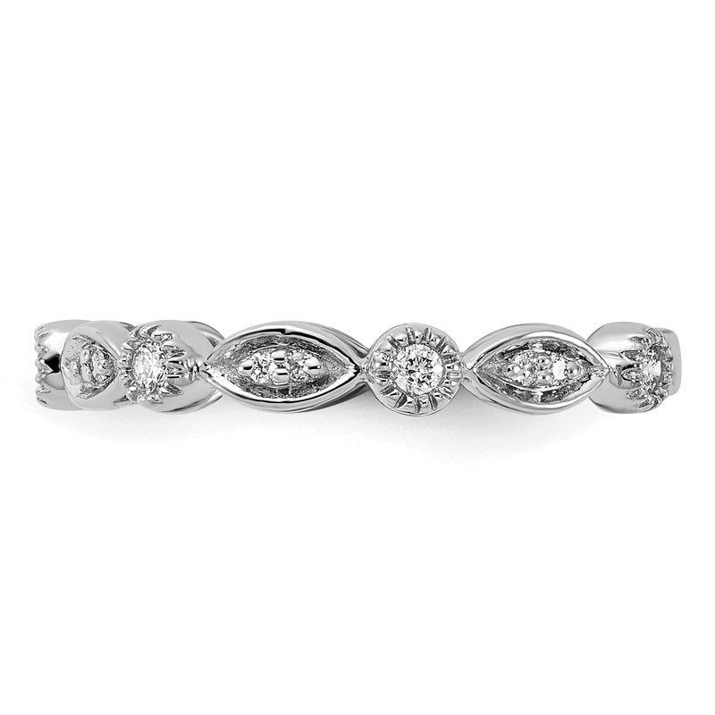 14k Rose Gold Diamond Fancy Band