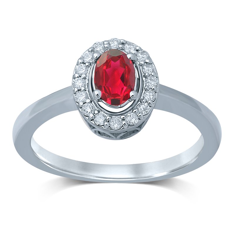 14K Diamond  Ruby  Ring