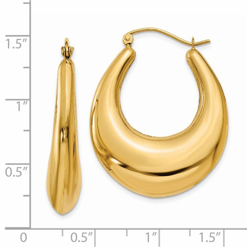 14k Polished Hoop Earrings