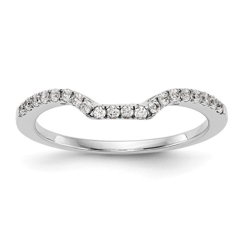 14K White Gold 1/5 carat Lab Grown Diamond VS+ F+ Complete Wedding Band
