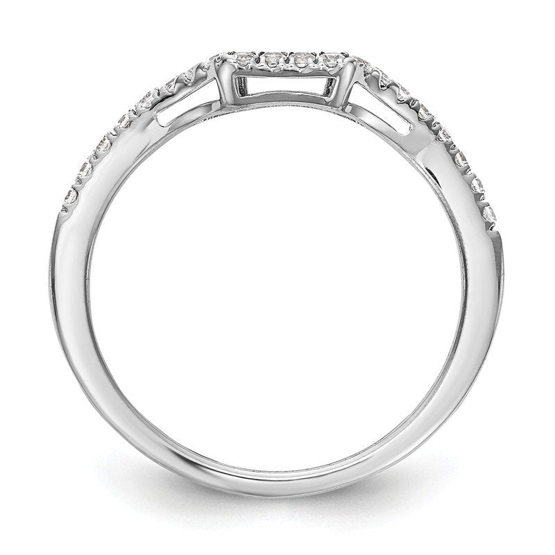 14K White Gold 1/5 carat Lab Grown Diamond VS+ F+ Complete Wedding Band