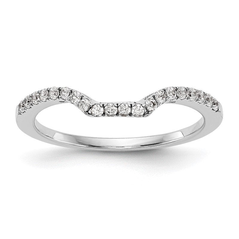 14K White Gold 1/5 carat Lab Grown Diamond VS+ F+ Complete Wedding Band