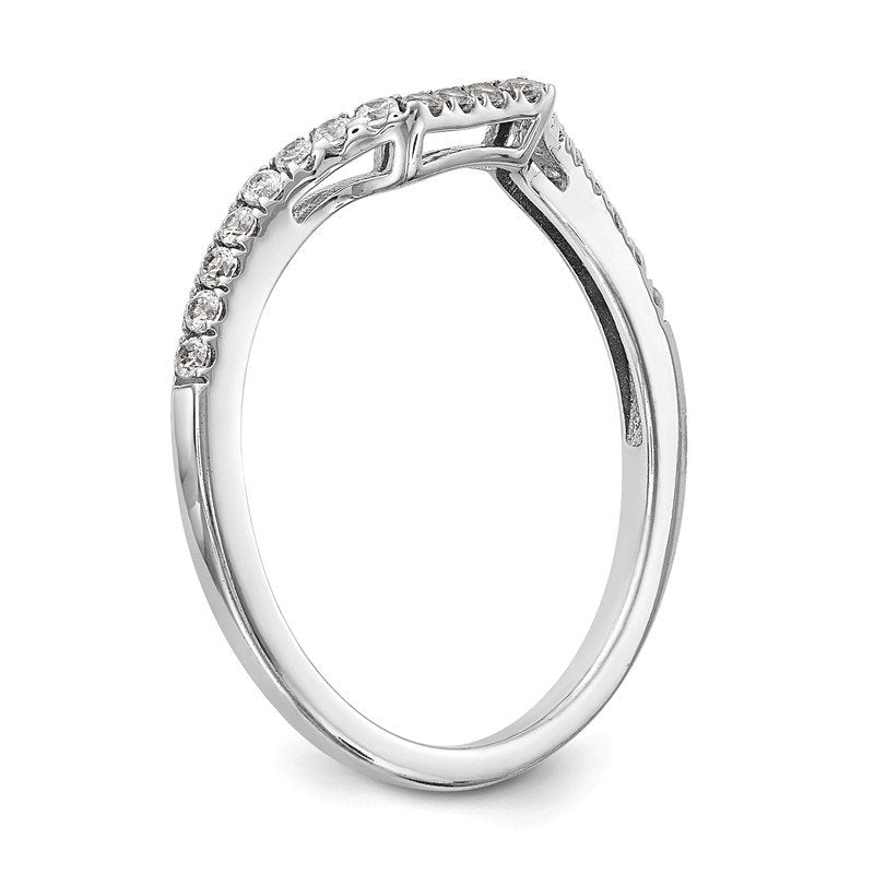 14K White Gold 1/5 carat Lab Grown Diamond VS+ F+ Complete Wedding Band