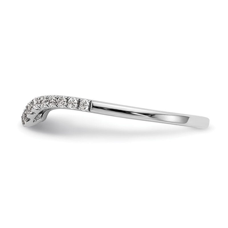 14K White Gold 1/5 carat Lab Grown Diamond VS+ F+ Complete Wedding Band