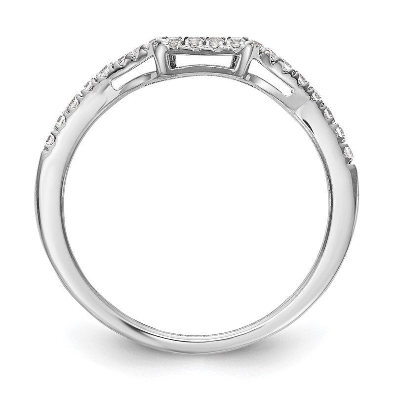 14K White Gold 1/5 carat Lab Grown Diamond VS+ F+ Complete Wedding Band