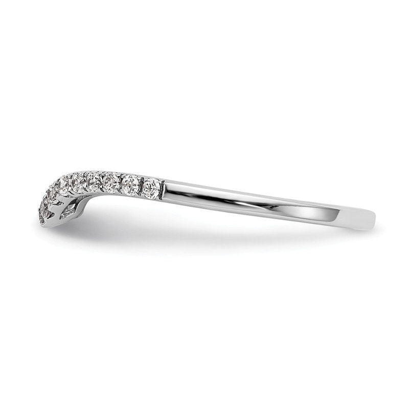 14K White Gold 1/5 carat Lab Grown Diamond VS+ F+ Complete Wedding Band