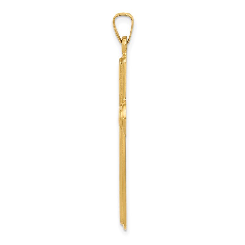 14k Polished Latin Cross Pendant