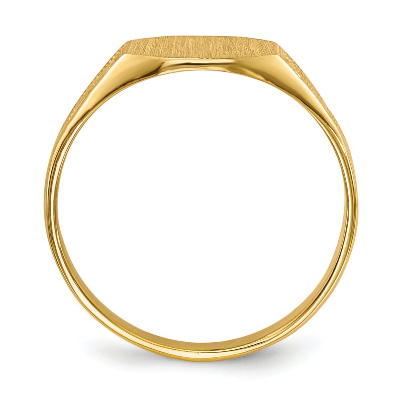 14k 8.5x7.0mm Closed Back Signet Ring