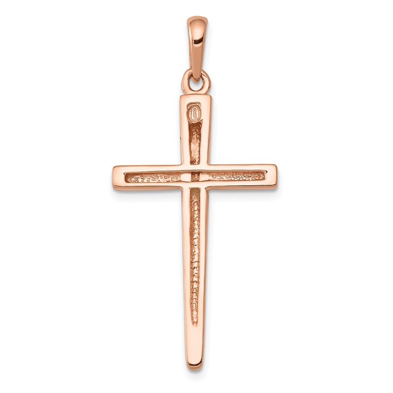 14k Rose Gold Cross Pendant