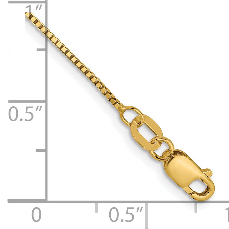 14K .7mm Box with Lobster Clasp Chain
