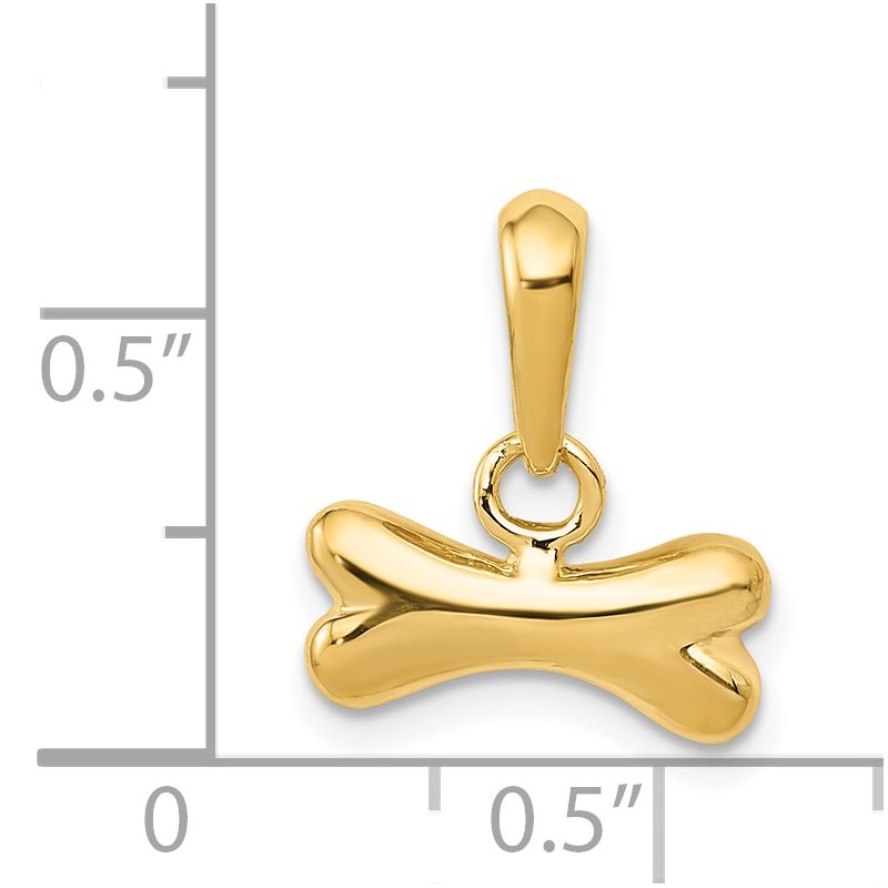 14k Dog Bone Pendant