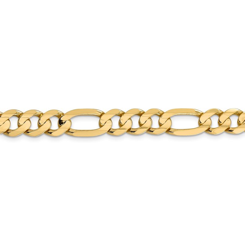 14K 22 inch 8.75mm Concave Open Figaro with Lobster Clasp Chain