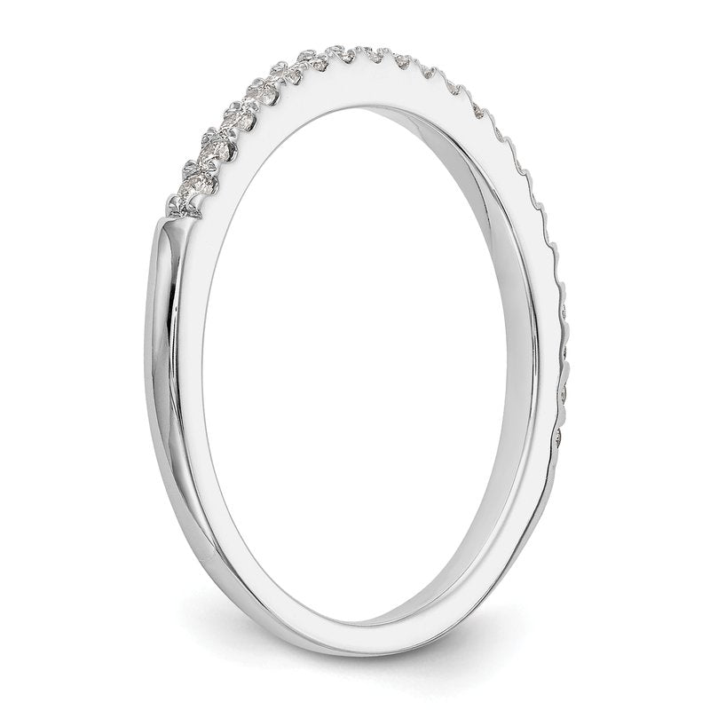 14K White Gold 1/6 carat Lab Grown Diamond VS+ F+ Complete Wedding Band