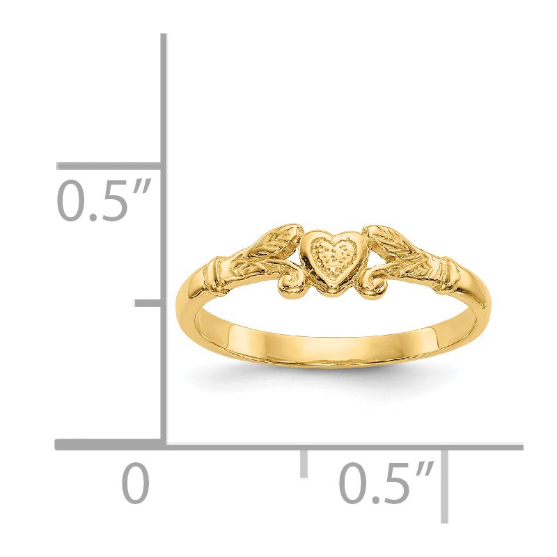 14k Heart Baby Ring