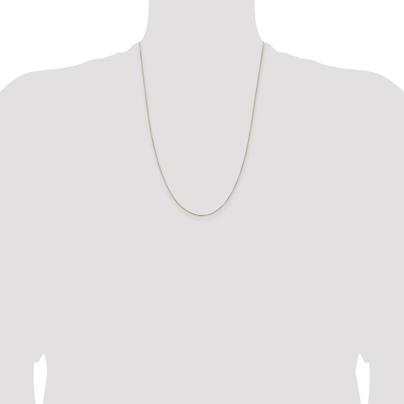 14K 14 inch .5mm Box with Spring Ring Clasp Chain