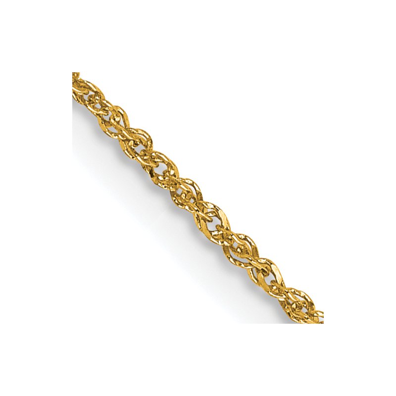 14K 14 inch 1.1mm Ropa with Spring Ring Clasp Chain