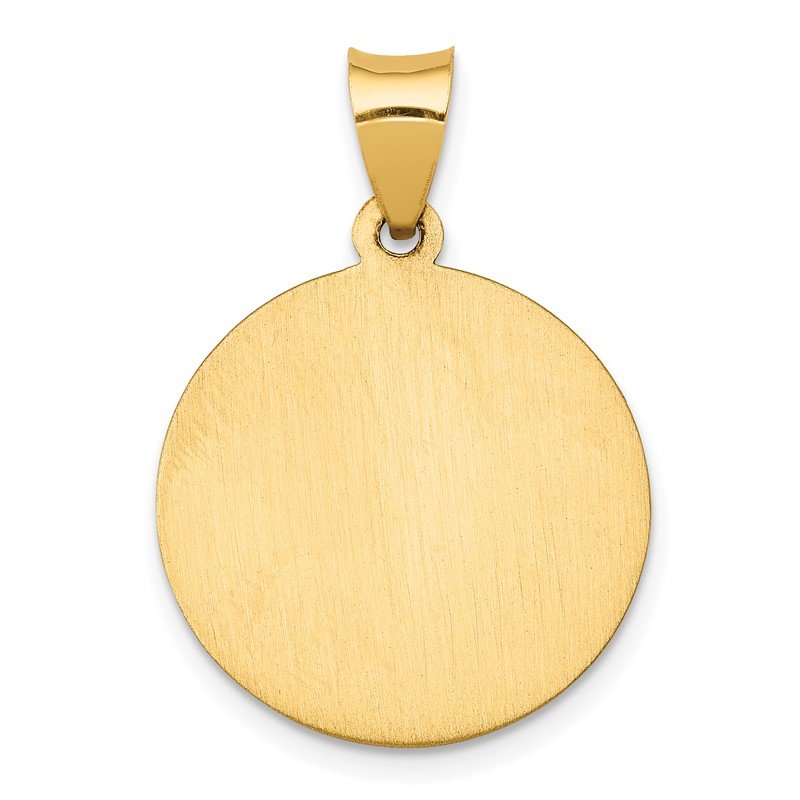 14k Polished and Satin Hollow St. Barbara Medal Pendant