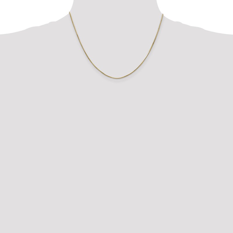 14K 10 inch .8mm Octagonal Snake with Lobster Clasp Anklet