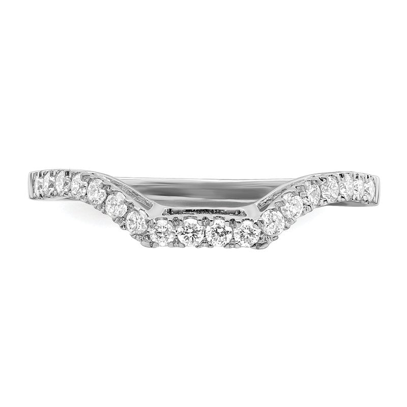 14K White Gold 1/5 carat Lab Grown Diamond VS+ F+ Complete Wedding Band