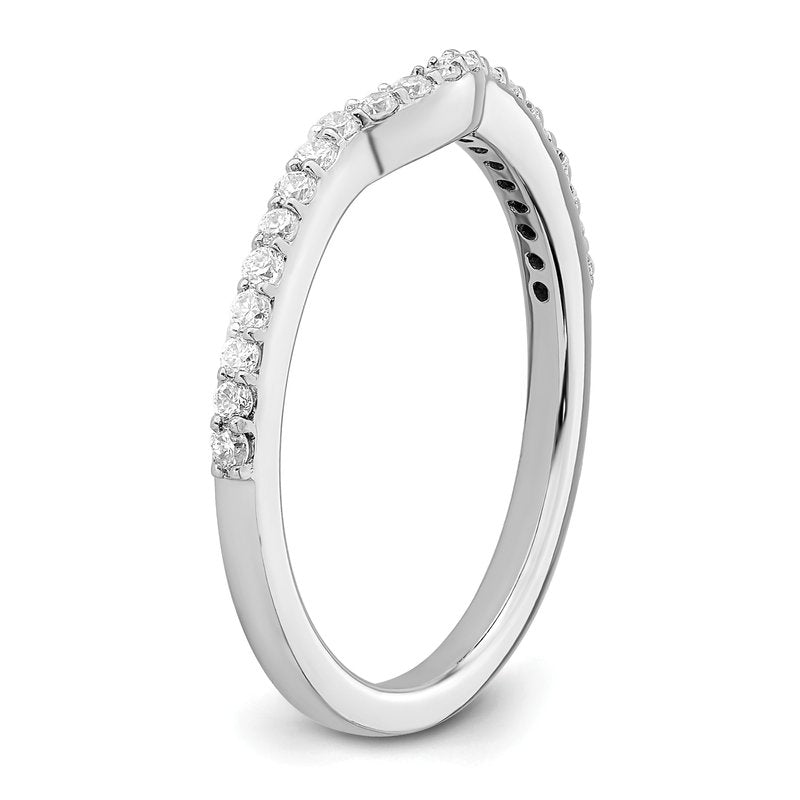 14K White Gold 1/4 carat Lab Grown Diamond VS/SI  D E F  Wedding Band
