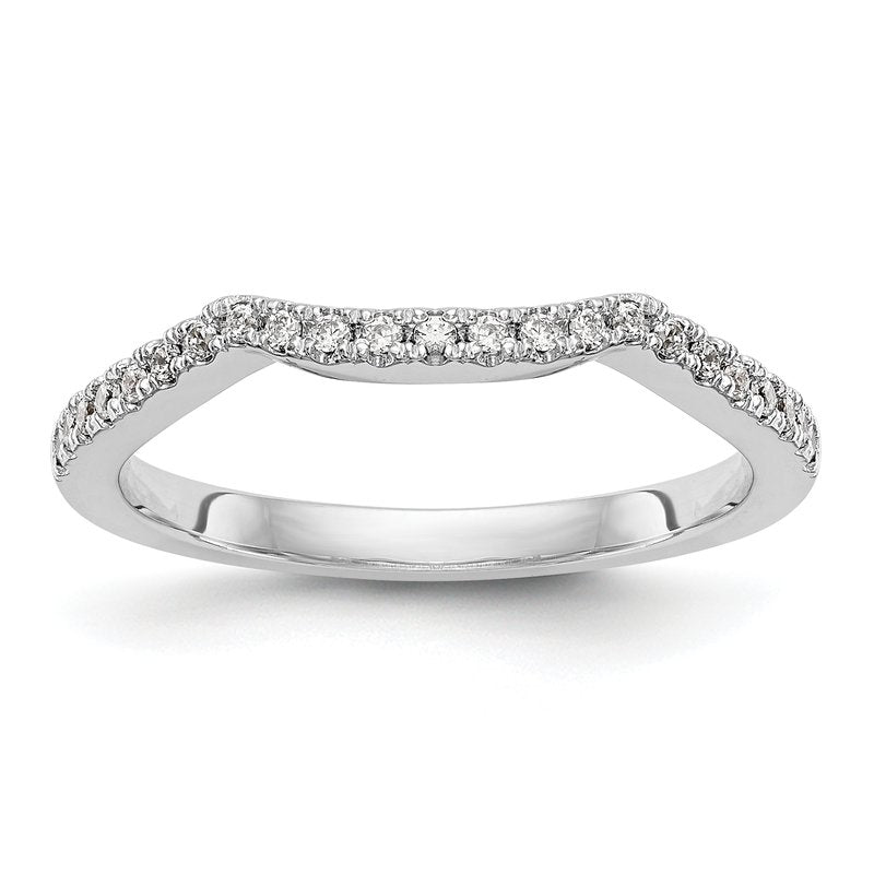 14K White Gold 1/5 carat Lab Grown Diamond VS/SI  D E F  Wedding Band