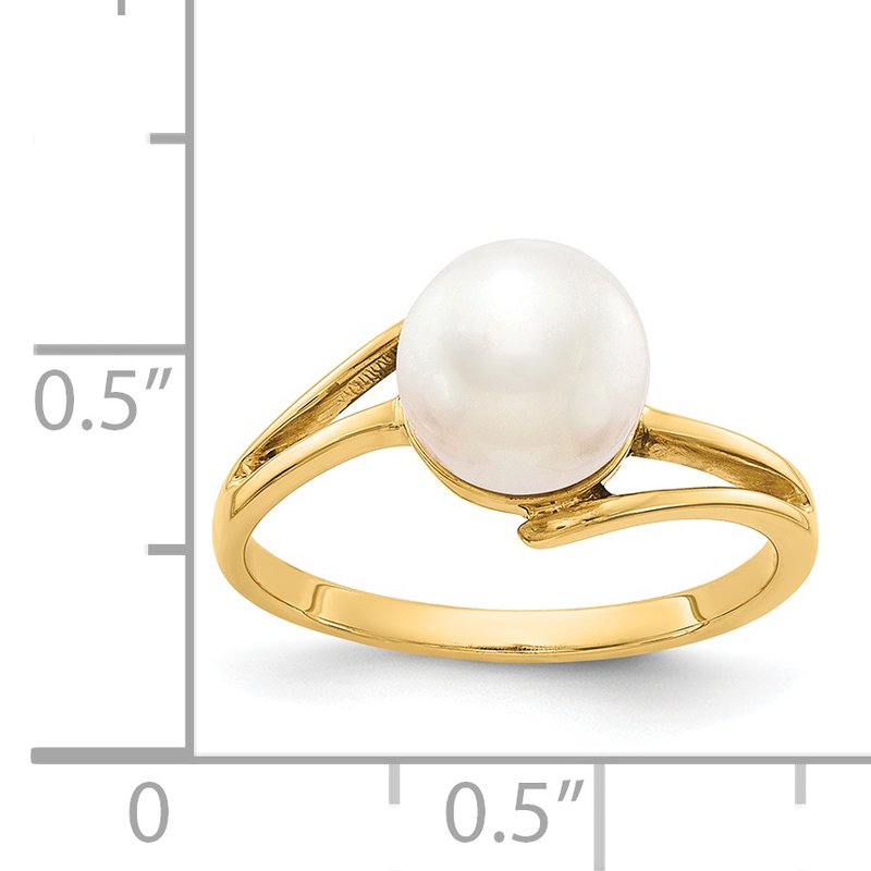 14k 7.5mm FW Cultured Pearl ring