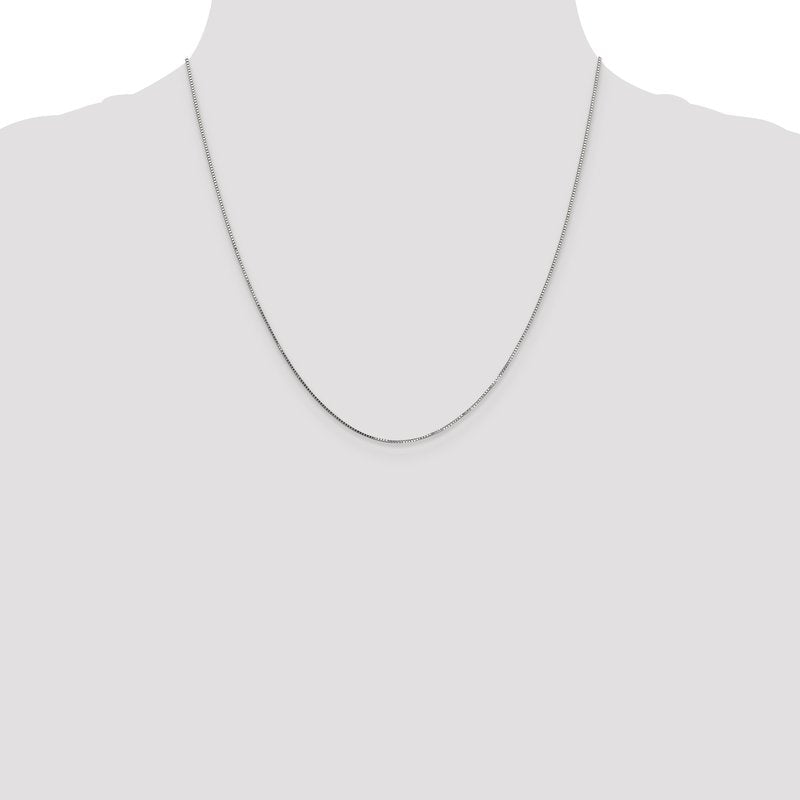 10K White Gold .7mm Box Chain