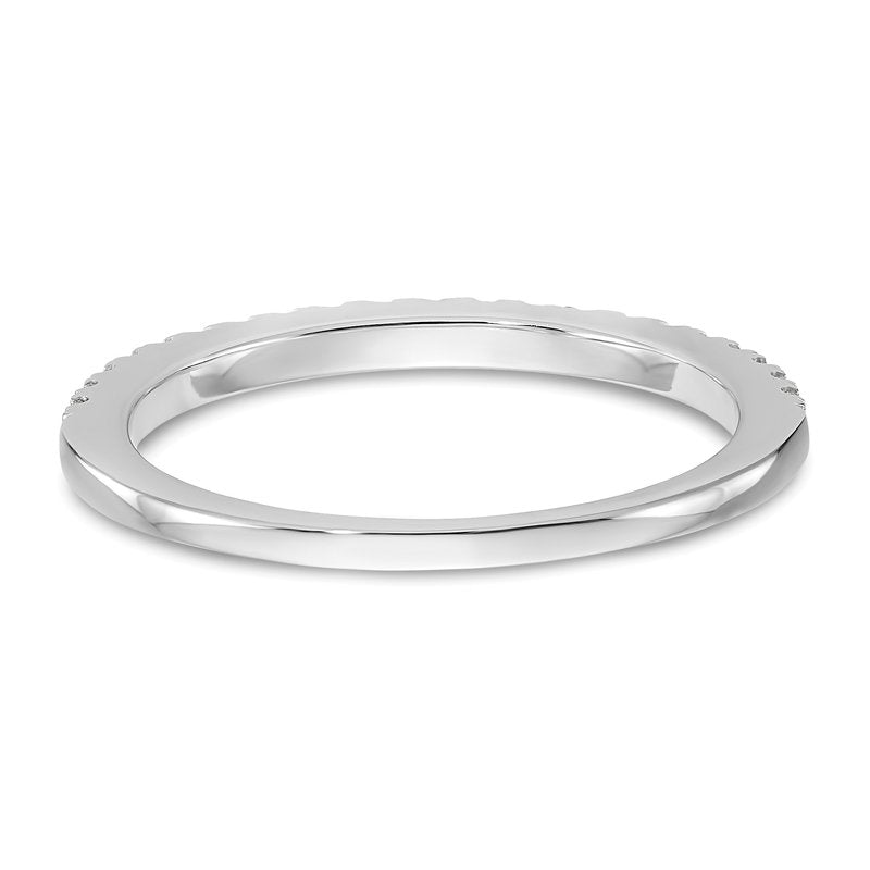 14K White Gold 1/6 carat Lab Grown Diamond VS+ F+ Complete Wedding Band