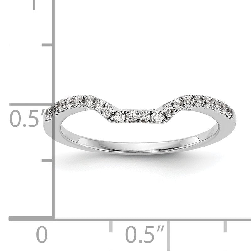 14K White Gold 1/5 carat Lab Grown Diamond VS+ F+ Complete Wedding Band