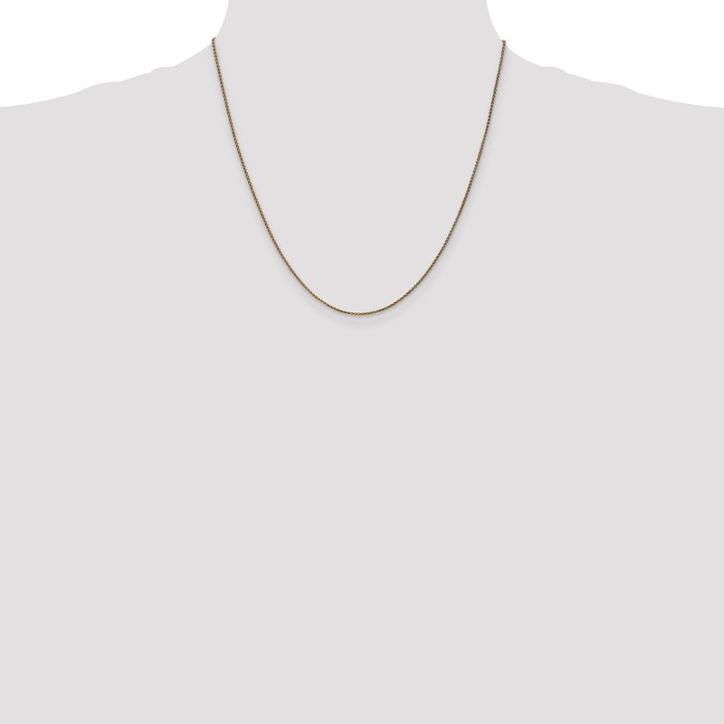 14K 10 inch 1.25mm Diamond-cut Spiga with Lobster Clasp Anklet