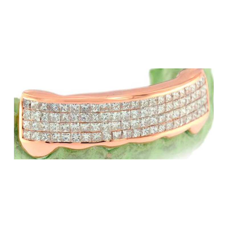 Princess cut Hand Set Diamond Grill