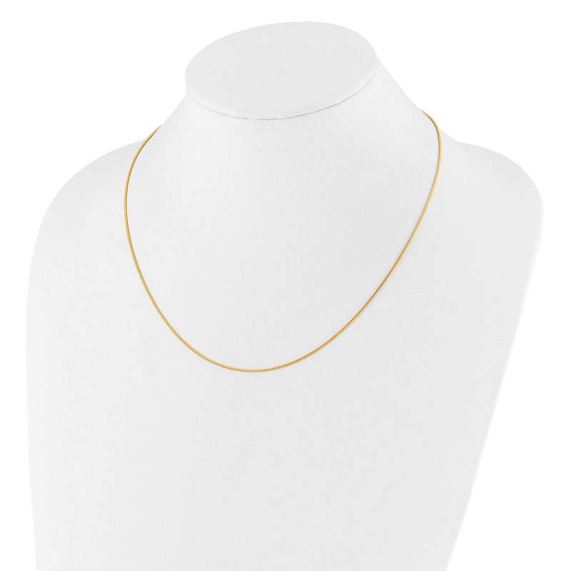 Sterling Silver Gold-plated Adjustable .95mm Snake Chain
