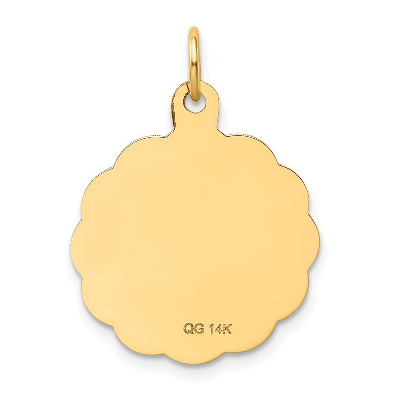 14k GRADUATION DAY with Cap 20mm Engravable Disc Charm