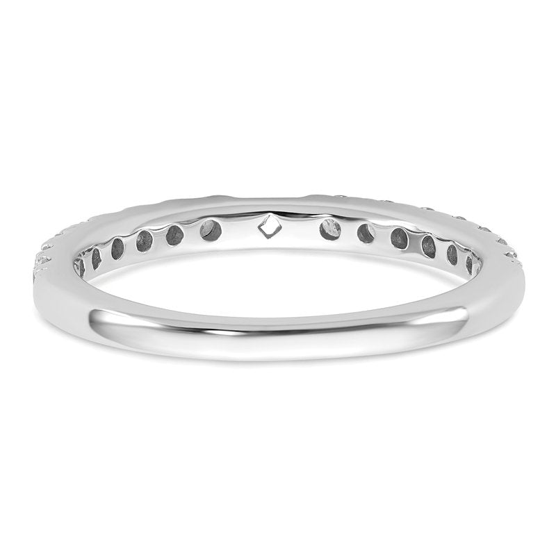14K White Gold 1/2 carat Lab Grown Diamond VS+ F+ Semi-Mount Peg Set Engagement Ring